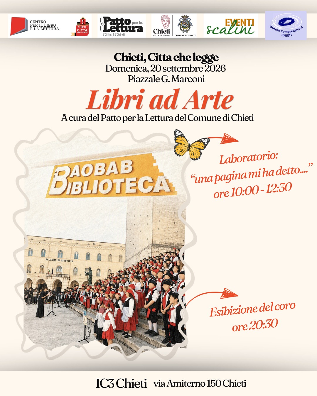 L'IC3CH partecipa a Libri ad Arte - 20 settembre 2026 - Piazzale Marconi Chieti Scalo